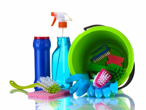 Domestic cleaning in a tidy living room with fresh surfaces