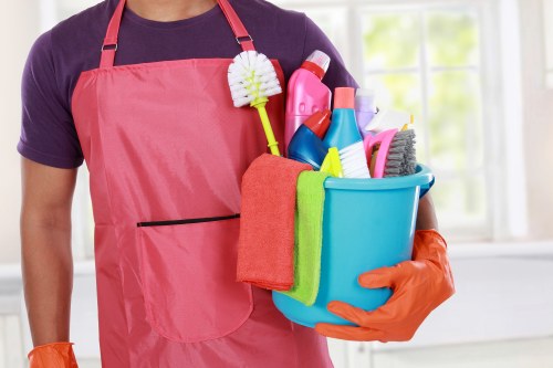 Clean residential lobby representing communal area cleaning