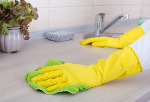 Professional cleaners working in a Twickenham home