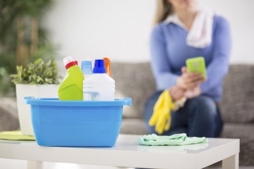 Sanitized kitchen and bathroom surfaces as part of regular cleaning